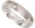 Flush Set Diamond Band 4.1mm - Platinum