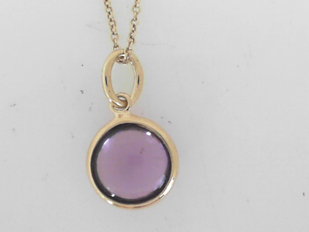 Tiffany & Co Paloma Picasso Amethyst Dot Pendant - Yellow Gold