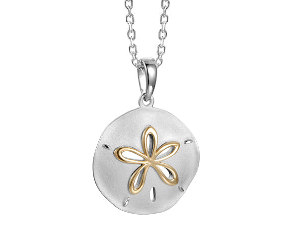 Sand Dollar Necklace - Two Tone