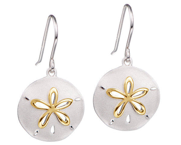 Starfish Dangle Earrings - Two Tone
