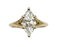 1.54ct Marquise Cut Lab Grown Diamond Ring - Yellow Gold