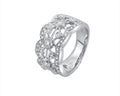 Open Pattern Diamond Band - White Gold