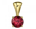 Ruby Solitaire Pendant 4.5mm - Yellow Gold