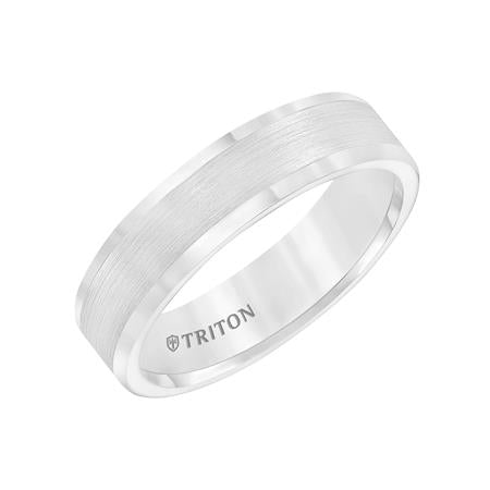 White Tungsten Band w/ Brush Center