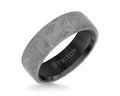 Meteorite Band with Black Tungsten Sleeve 7mm