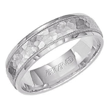Load image into Gallery viewer, Hammered &amp; Brush Finish Center Band - Platinum
