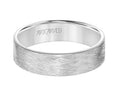 Wire Brush Finish Band 6mm - White Gold