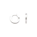 Huggie Style Diamond Hoop Earrings - White Gold