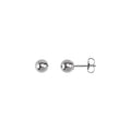 5.0mm Ball Stud Earrings - White Gold