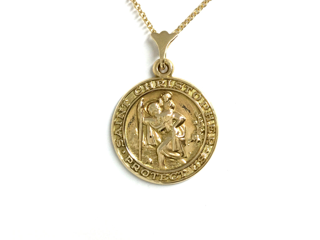 St. Christoper's Pendant - Yellow Gold