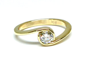 0.33ct Diamond Circle Ring - Yellow Gold