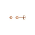 4.0mm Ball Stud Earrings - Rose Gold