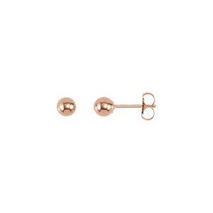 Ball Stud Earrings 4.0mm - Rose Gold