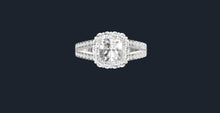 Load image into Gallery viewer, 3.30ctw Cushion Diamond Halo Ring GIA - Platinum
