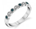 Alexandrite and Diamond Band - White Gold