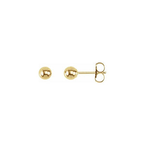 Ball Stud Earrings 4.0mm -Yellow Gold