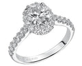 1.84ctw Diamond Halo Ring - White Gold