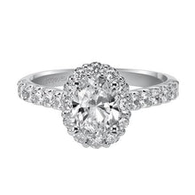 Load image into Gallery viewer, 1.84ctw Oval Cut Diamond Halo Ring GIA - White Gold
