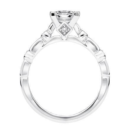 1.13ctw Princess Cut Diamond Ring GIA - White Gold