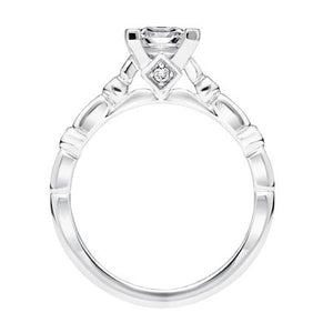 1.13ctw Princess Cut Diamond Ring GIA - White Gold