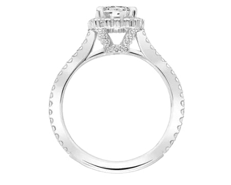 1.70ctw Diamond Halo Ring - White Gold