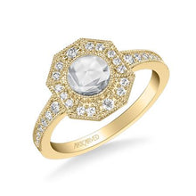 Load image into Gallery viewer, 0.78ctw Rose Cut Diamond Deco Style Ring - Yellow Gold
