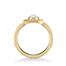 0.78ctw Rose Cut Diamond Deco Style Ring - Yellow Gold