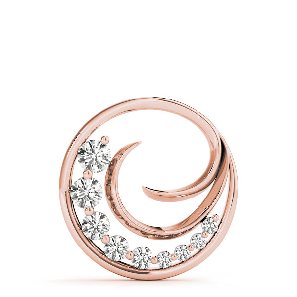 Journey/Wave Diamond Pendant - Rose Gold