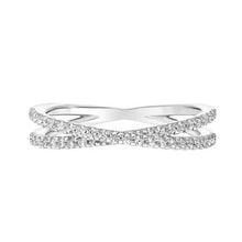 Load image into Gallery viewer, Criss Cross Diamond Band - White Gold
