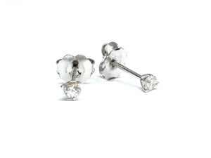 Diamond Stud Earrings 0.14ctw - White Gold