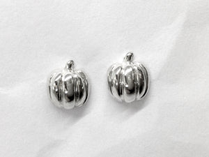 Pumpkin Small Stud Earrings - Silver
