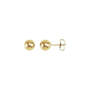 Ball Stud Earrings 6.0mm - Yellow Gold