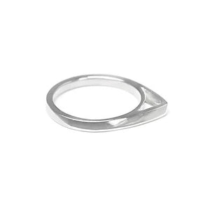 Apex Twist Design Ring - Silver