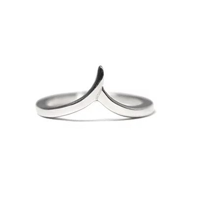 Talon Asymmetrical Contour Band - Silver