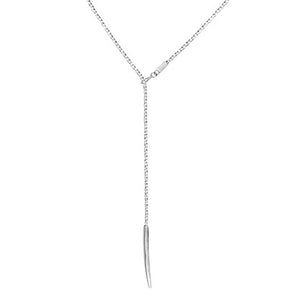 Talon Lariat Necklace - Silver