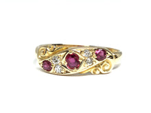 Load image into Gallery viewer, Victorian Ruby &amp; Diamond Ring - Yellow Gold

