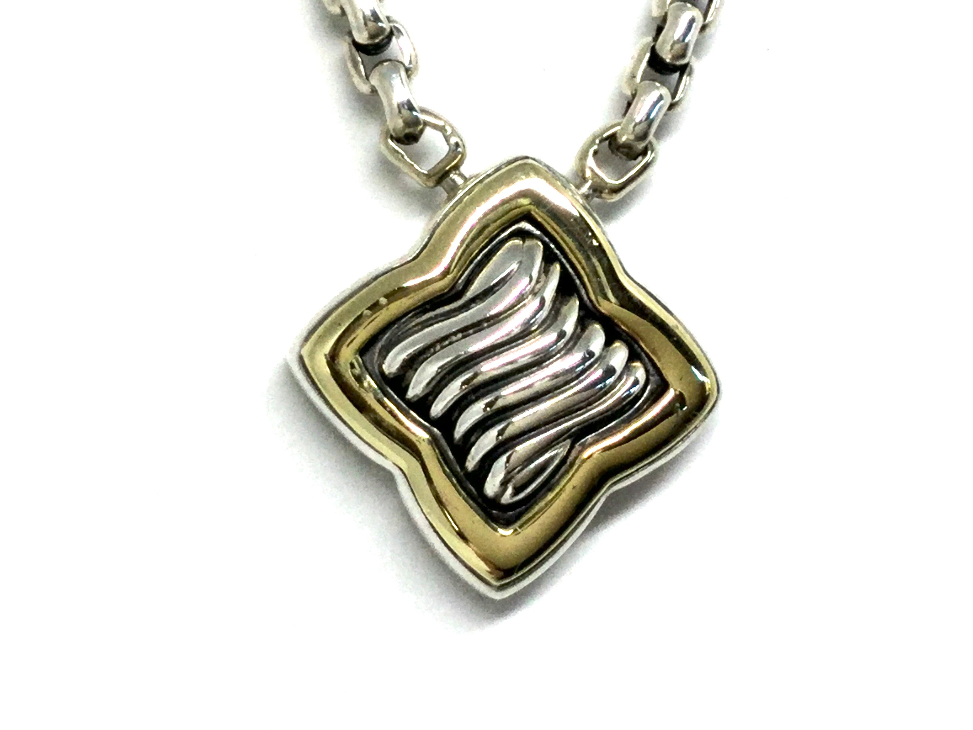 David Yurman Quatrefoil Necklace - Two Tone