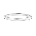 Half Round Band 2mm - White Gold