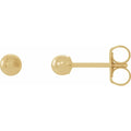 3.0mm Ball Stud Earrings - Yellow Gold
