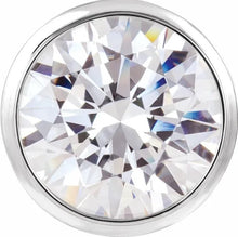 Load image into Gallery viewer, Diamond Bezel Side Pendant 0.51ct GIA - White Gold
