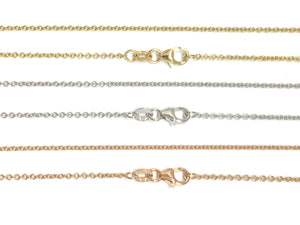 Cable Link Chain 1.5mm - White, Yellow, Rose Gold