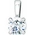 Diamond Solitaire Pendant 0.33ct - White Gold