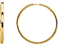 Huggie Style Hoop Earrings 38.7mm - Yellow Gold