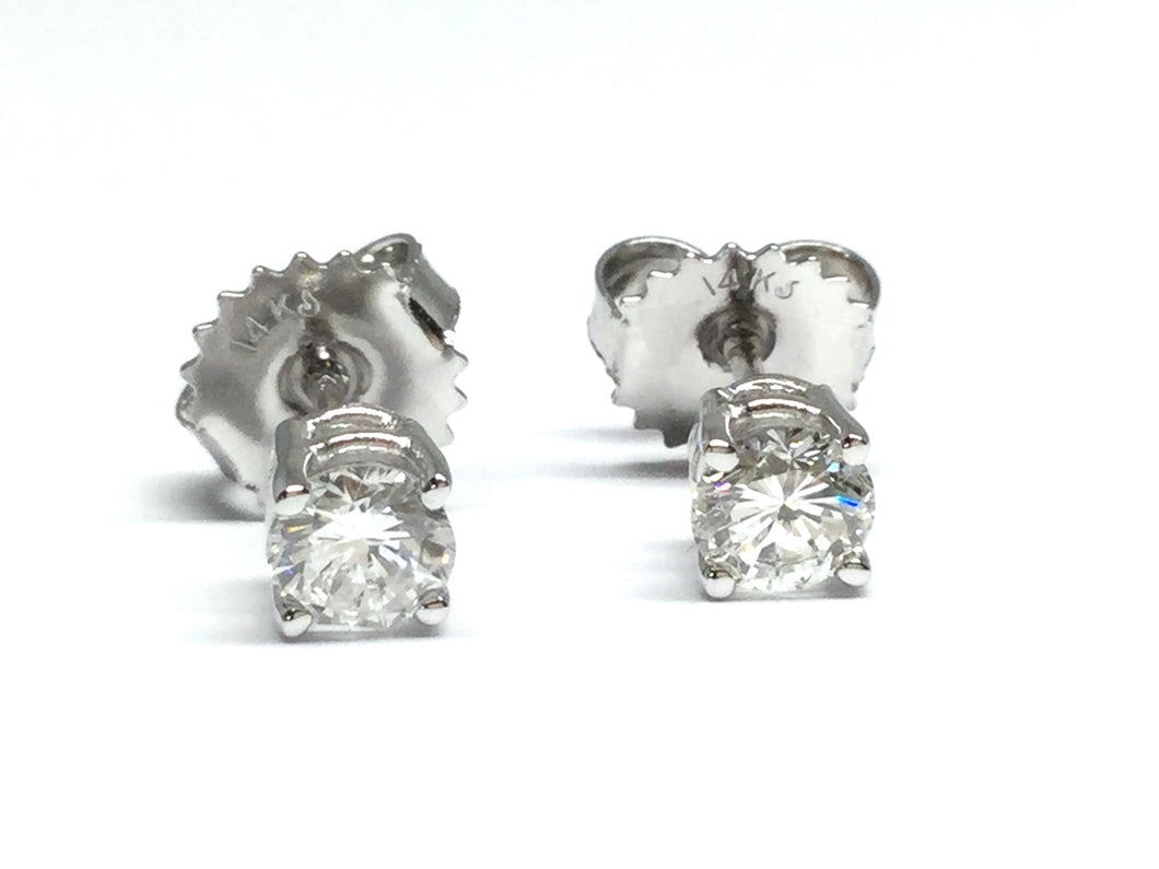 Diamond Stud Earrings 0.52ctw - White Gold