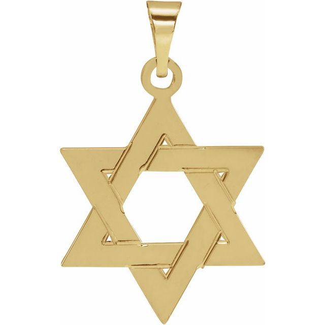 Star of David Pendant - Yellow Gold