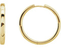 Huggie Style Hoop Earrings 24.0mm - Yellow Gold