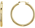 35 x 3mm Hoop Earrings - Yellow Gold