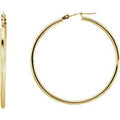 40 x 2mm Hoop Earrings - Yellow Gold