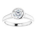 0.74ctw Bezel Set Diamond Ring - White Gold