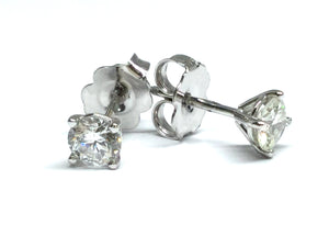 Diamond Stud Earrings 0.46ctw - White Gold